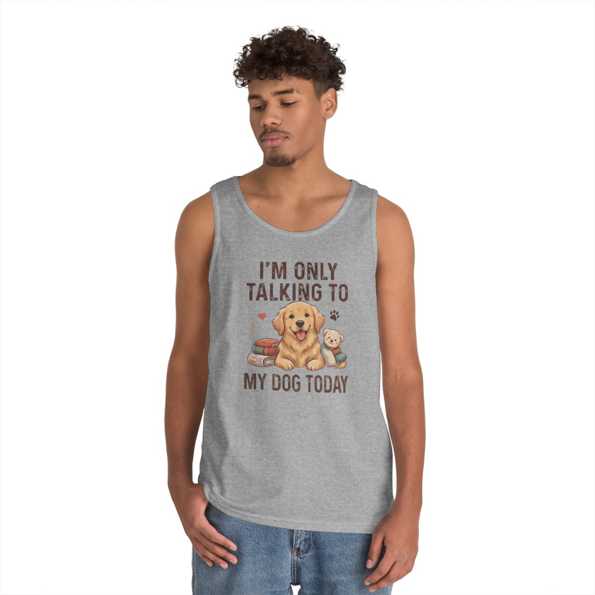 Color: Sport Grey | I'm Only Talking To My Dog Today Tank Top