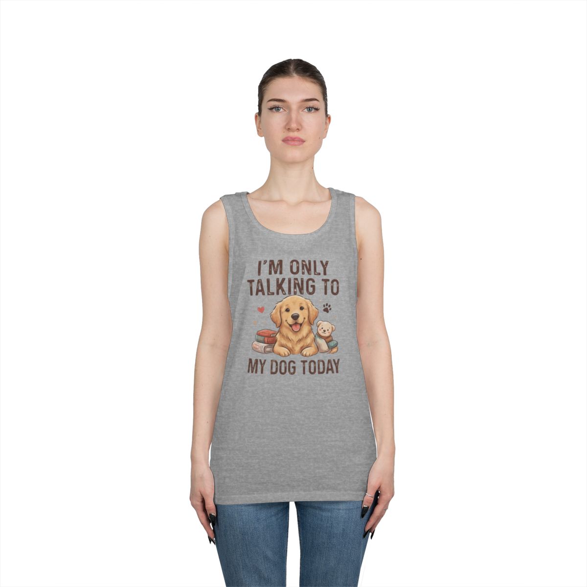 Color: Sport Grey | I'm Only Talking To My Dog Today Tank Top