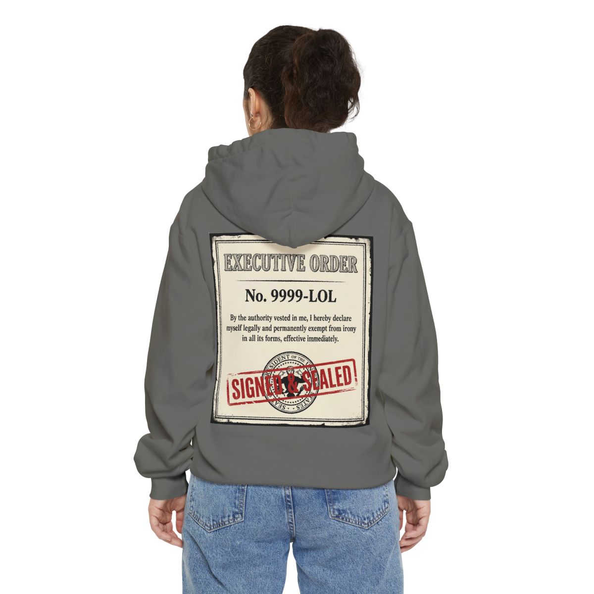 Color: Grey | Irony Free Garment-Dyed Hoodie
