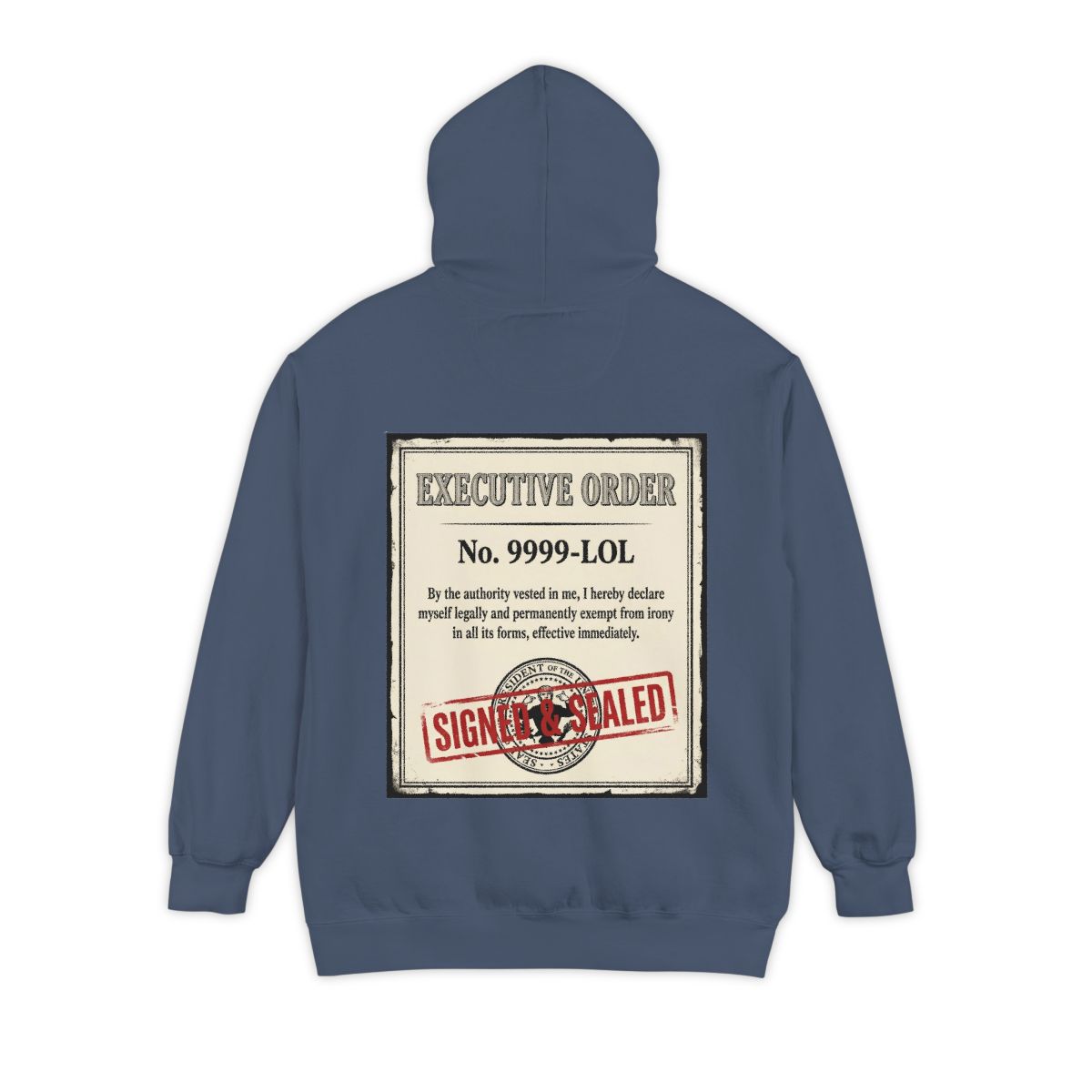 Color: Denim | Irony Free Garment-Dyed Hoodie