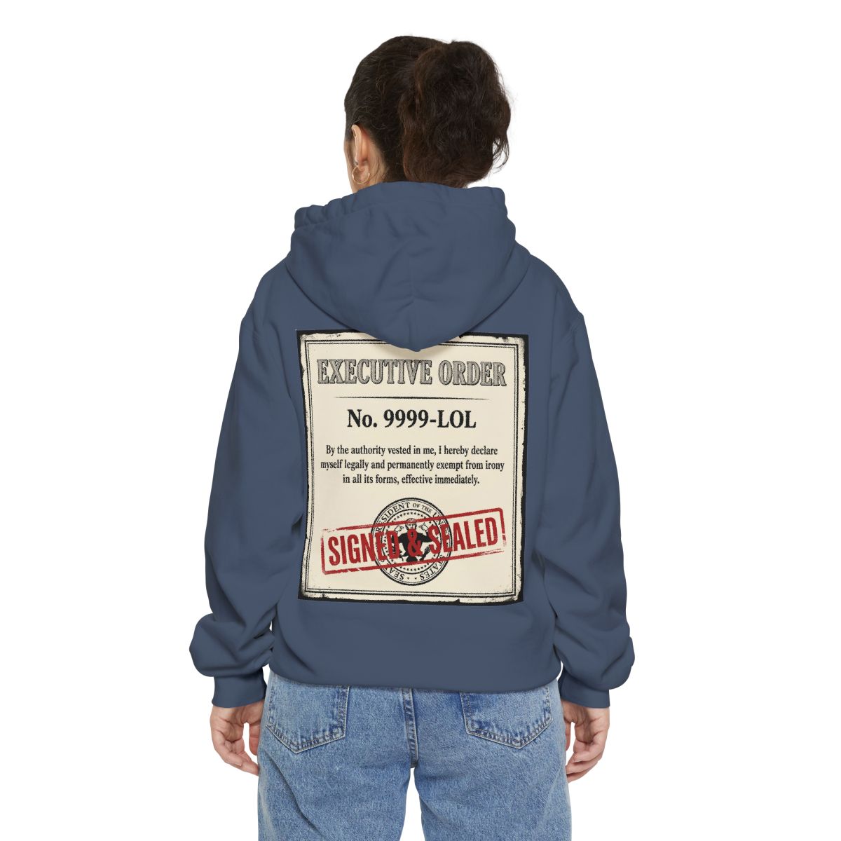 Color: Denim | Irony Free Garment-Dyed Hoodie