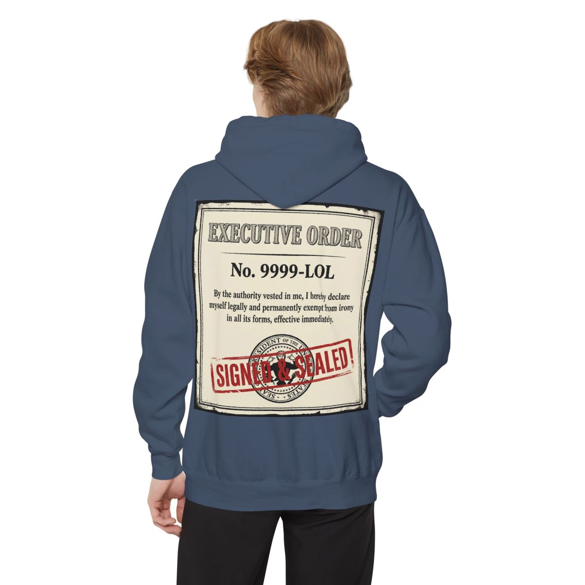 Color: Denim | Irony Free Garment-Dyed Hoodie