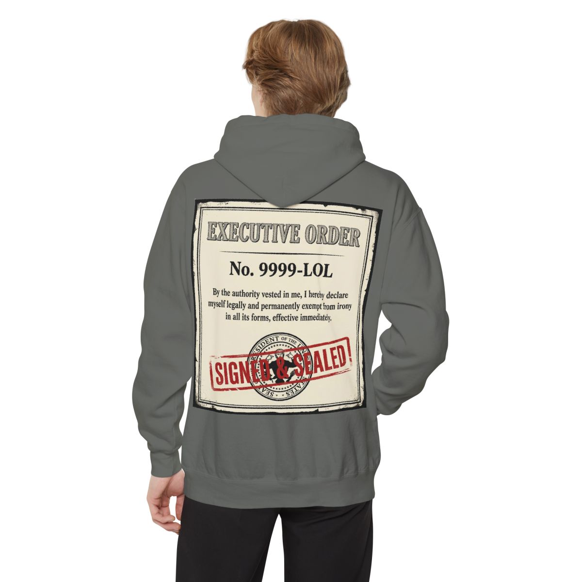 Color: Grey | Irony Free Garment-Dyed Hoodie