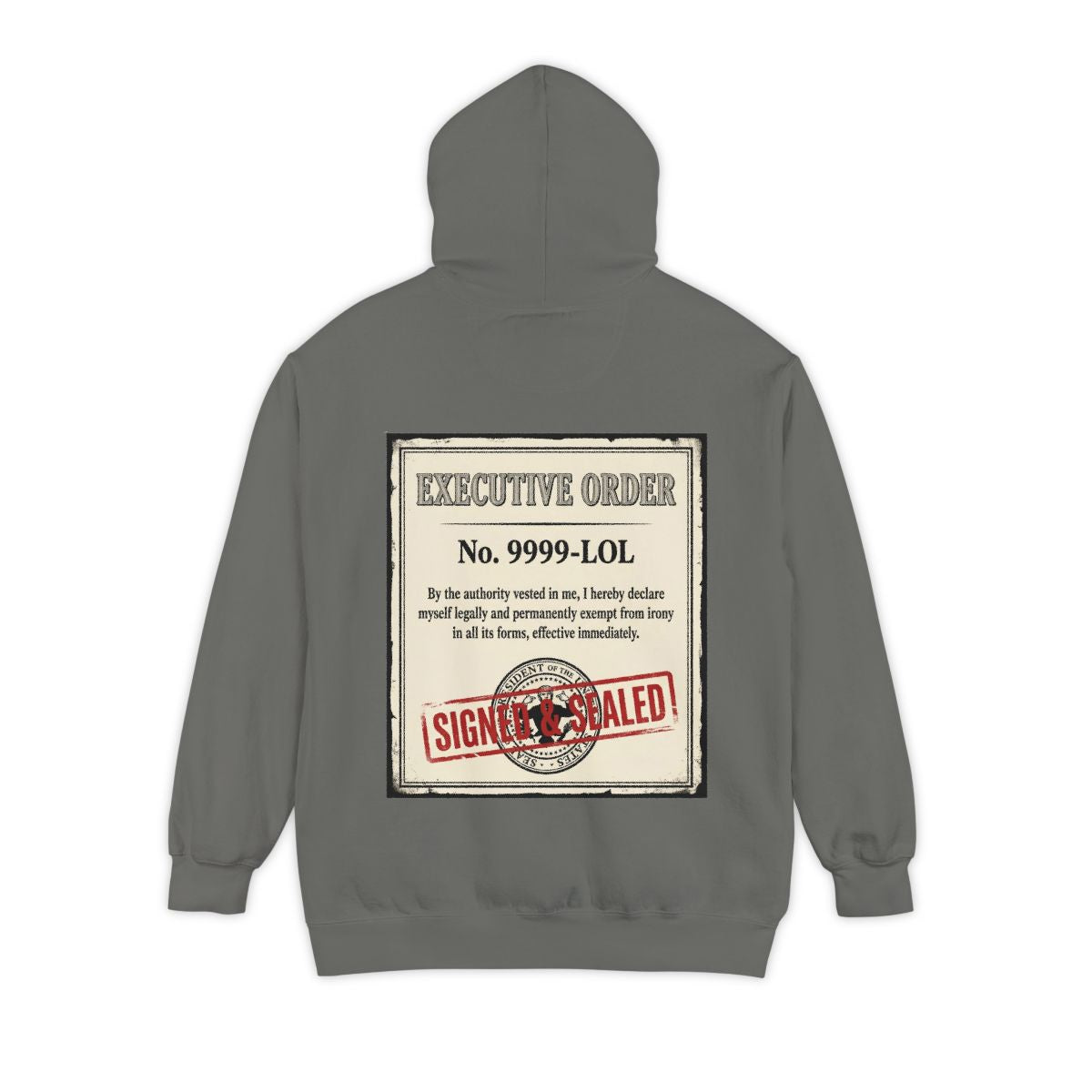 Color: Grey | Irony Free Garment-Dyed Hoodie