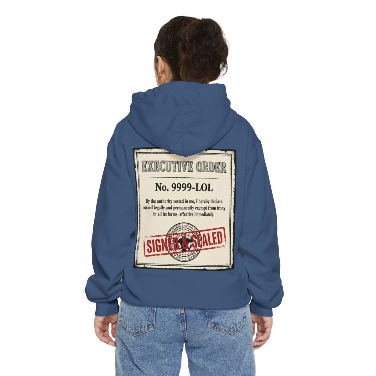 Color: True Navy | Irony Free Garment-Dyed Hoodie