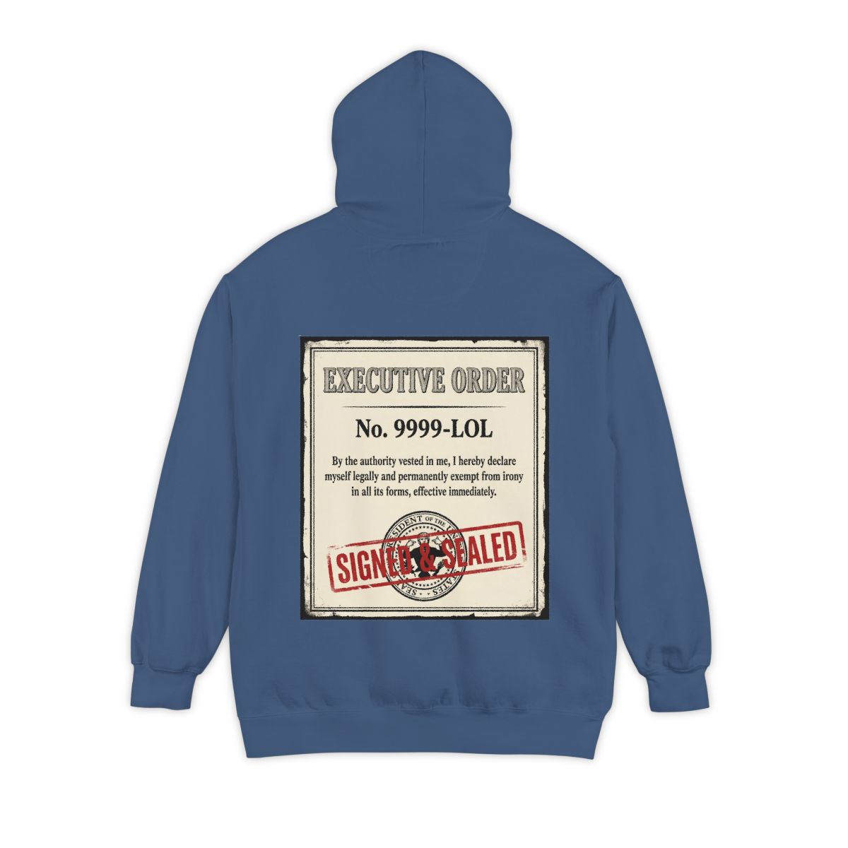 Color: True Navy | Irony Free Garment-Dyed Hoodie