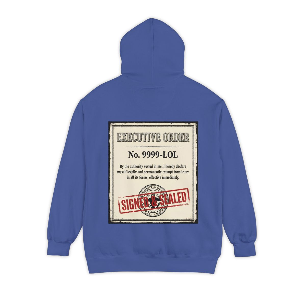 Color: Flo Blue | Irony Free Garment-Dyed Hoodie