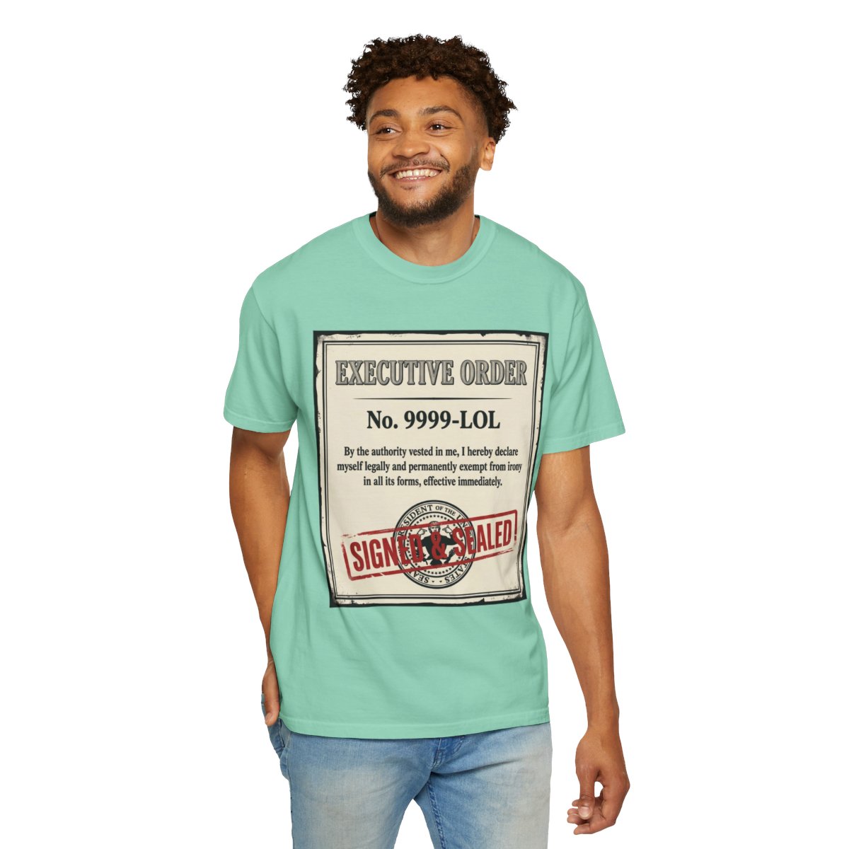 Color: Island Reef | Irony Free Unisex Garment-Dyed Tee