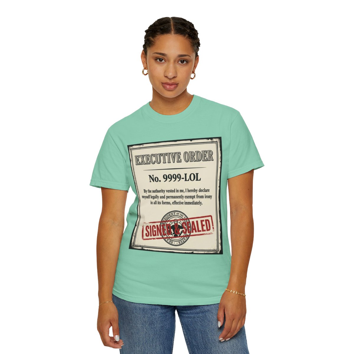 Color: Island Reef | Irony Free Unisex Garment-Dyed Tee