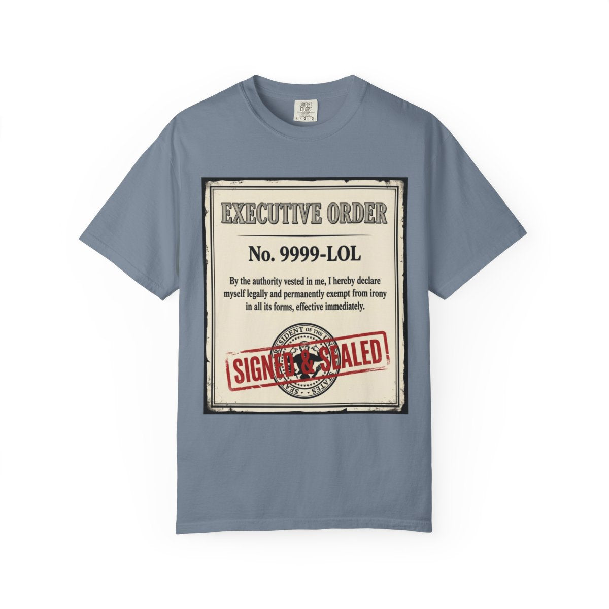 Color: Blue Jean | Irony Free Unisex Garment-Dyed Tee