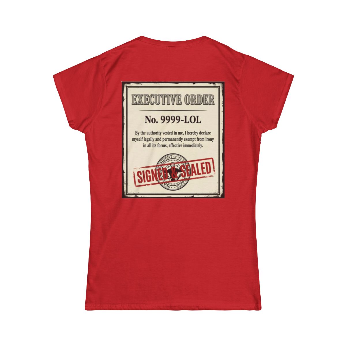 Color: Red | Irony Free Women's Tee