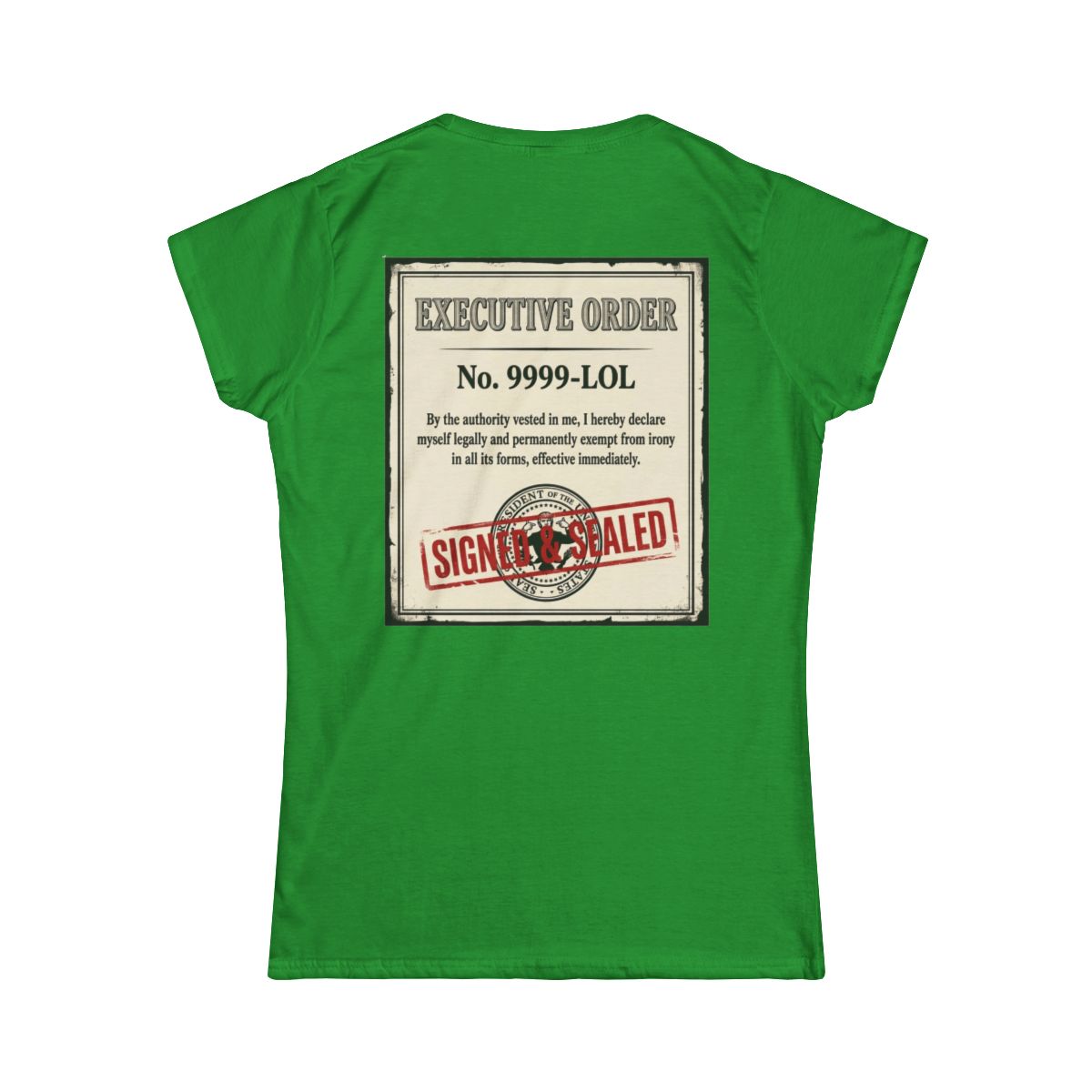 Color: Irish Green | Irony Free Women's Tee