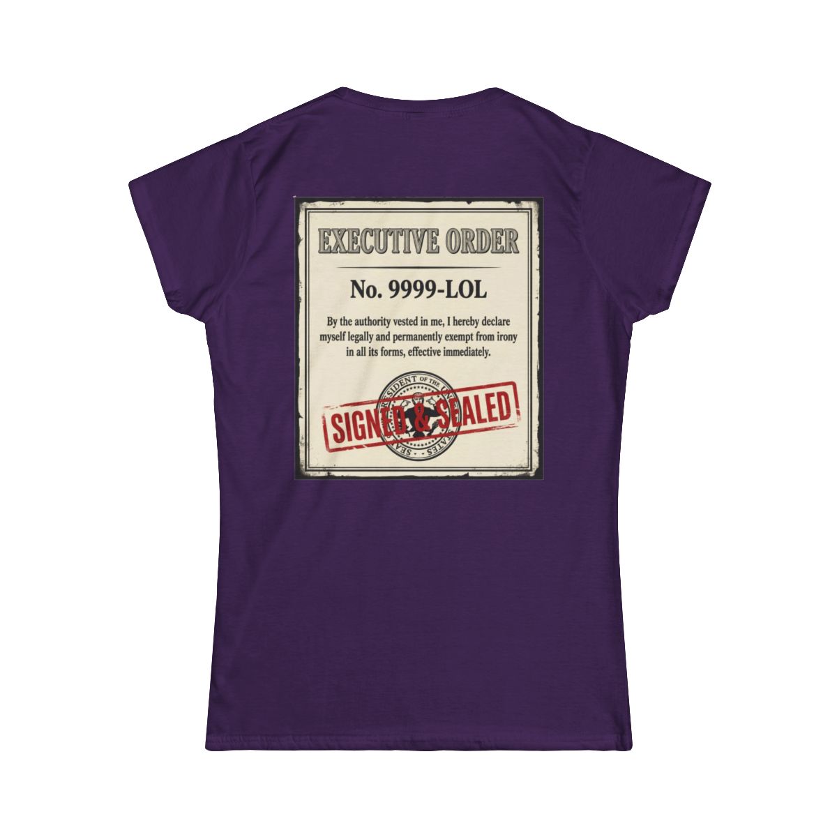 Color: Purple | Irony Free Women's Tee