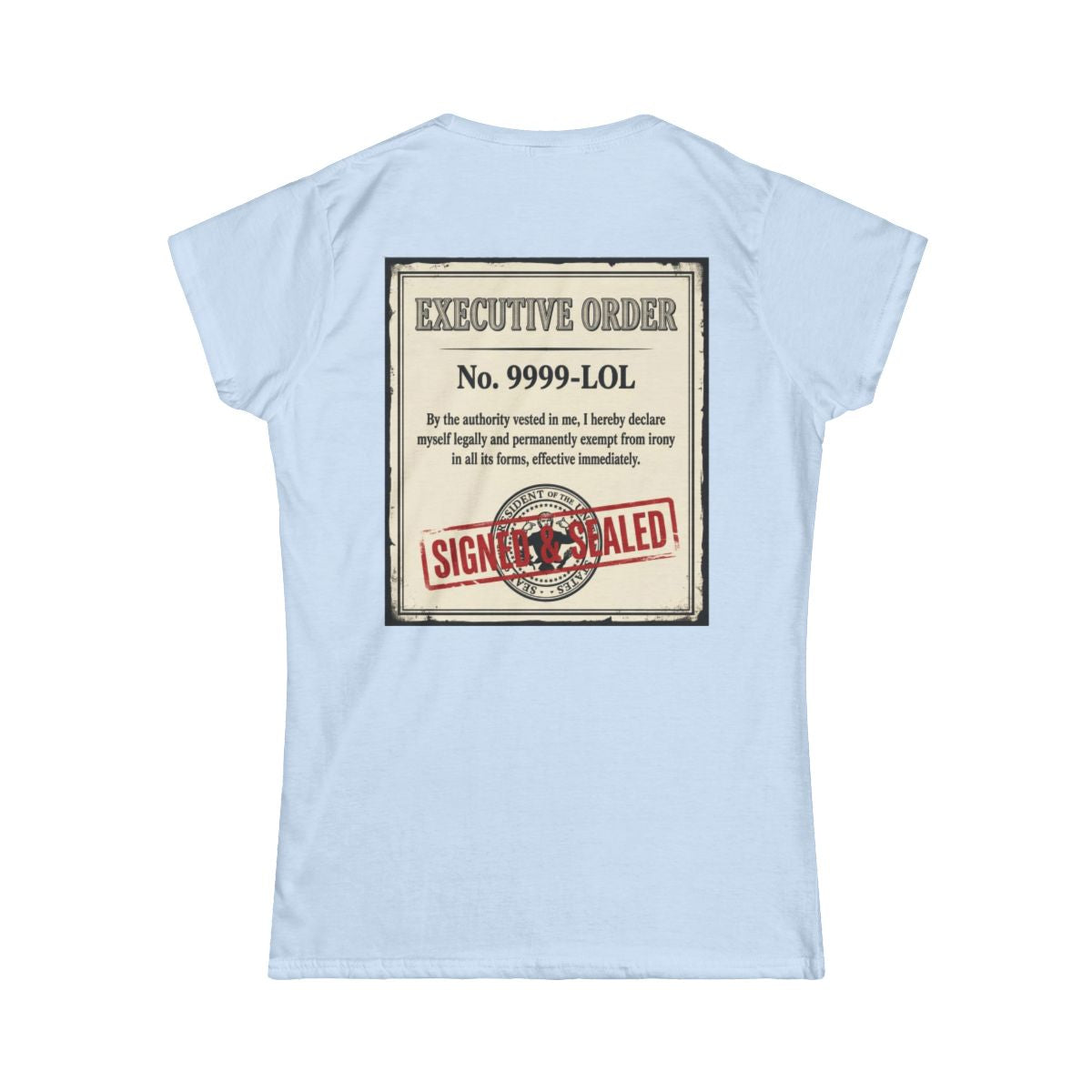 Color: Light Blue | Irony Free Women's Tee