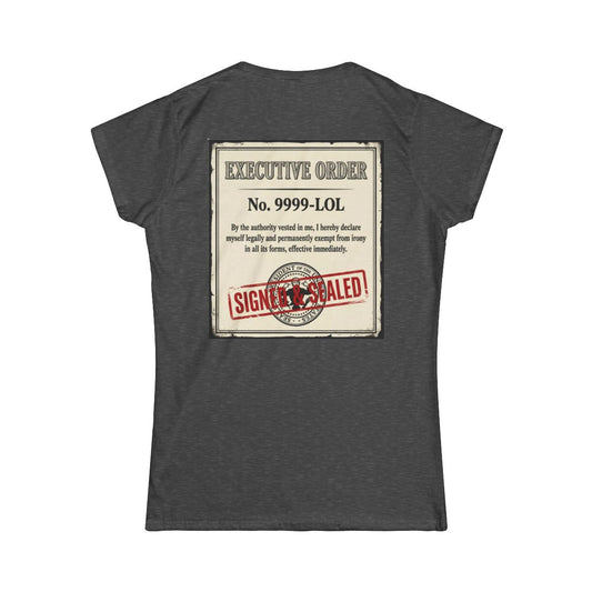 Color: Dark Heather | Irony Free Women's Tee