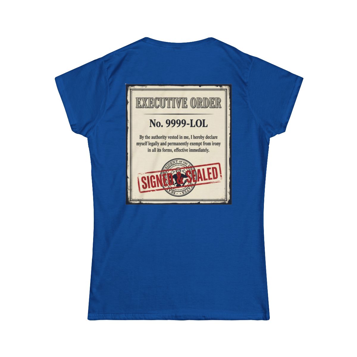 Color: Royal | Irony Free Women's Tee
