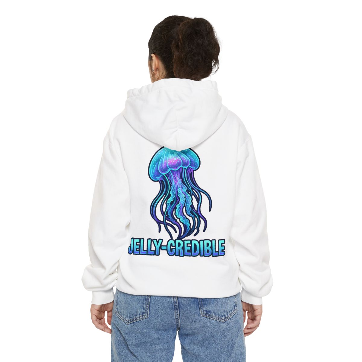 Color: White | Jelly Credible Garment-Dyed Hoodie