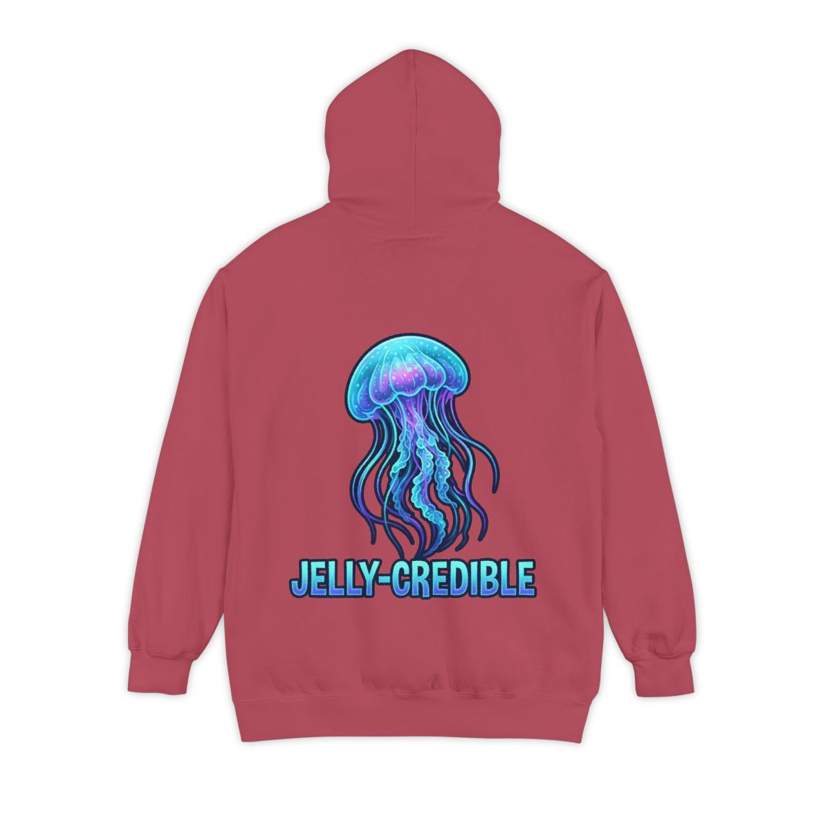 Color: Crimson | Jelly Credible Garment-Dyed Hoodie