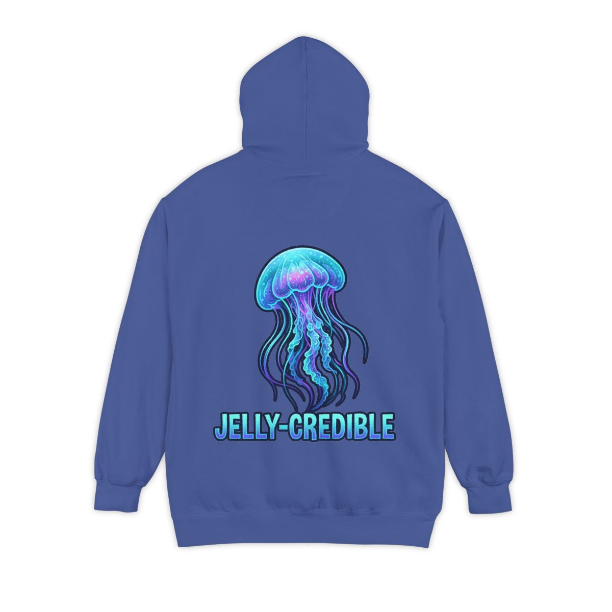 Color: Flo Blue | Jelly Credible Garment-Dyed Hoodie
