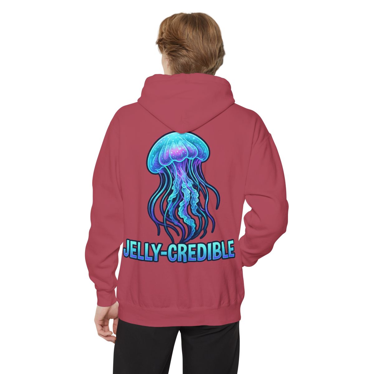 Color: Crimson | Jelly Credible Garment-Dyed Hoodie