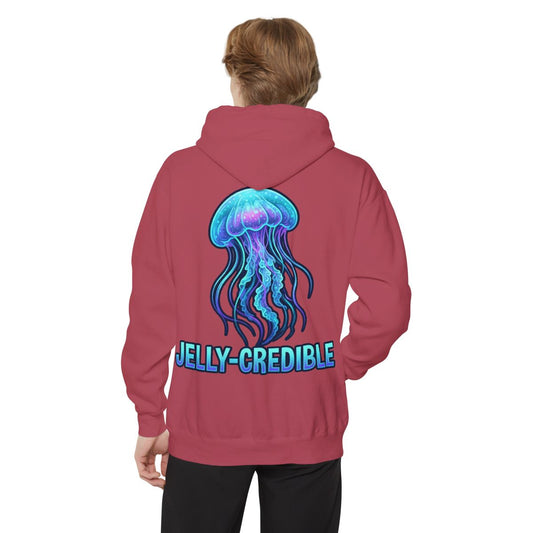 Color: Crimson | Jelly Credible Garment-Dyed Hoodie