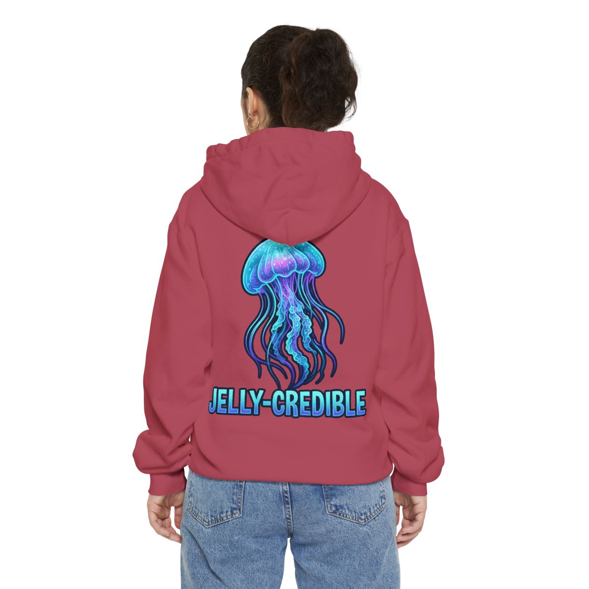 Color: Crimson | Jelly Credible Garment-Dyed Hoodie