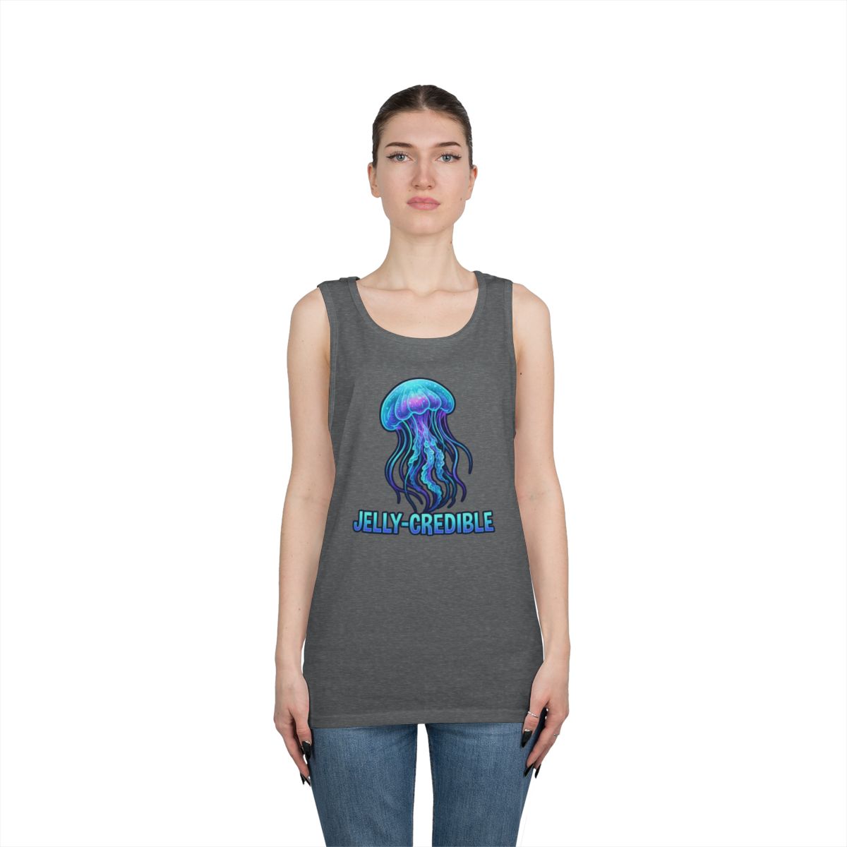 Color: Graphite Heather | Jelly Credible Tank Top