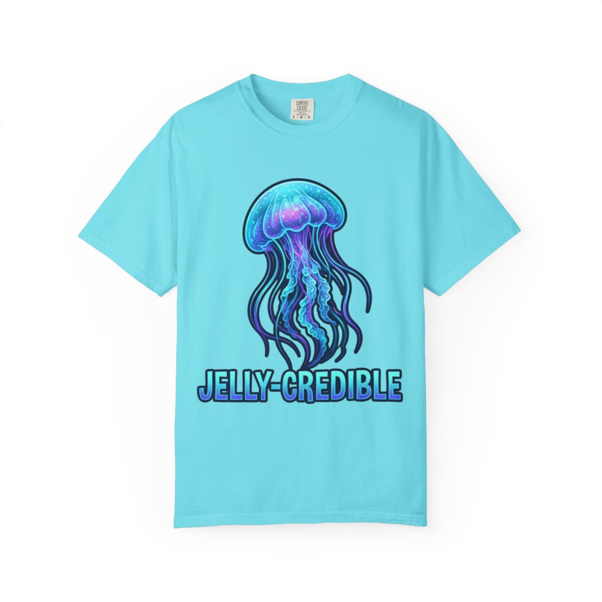 Color: Lagoon Blue | Jelly Credible Unisex Garment-Dyed Tee