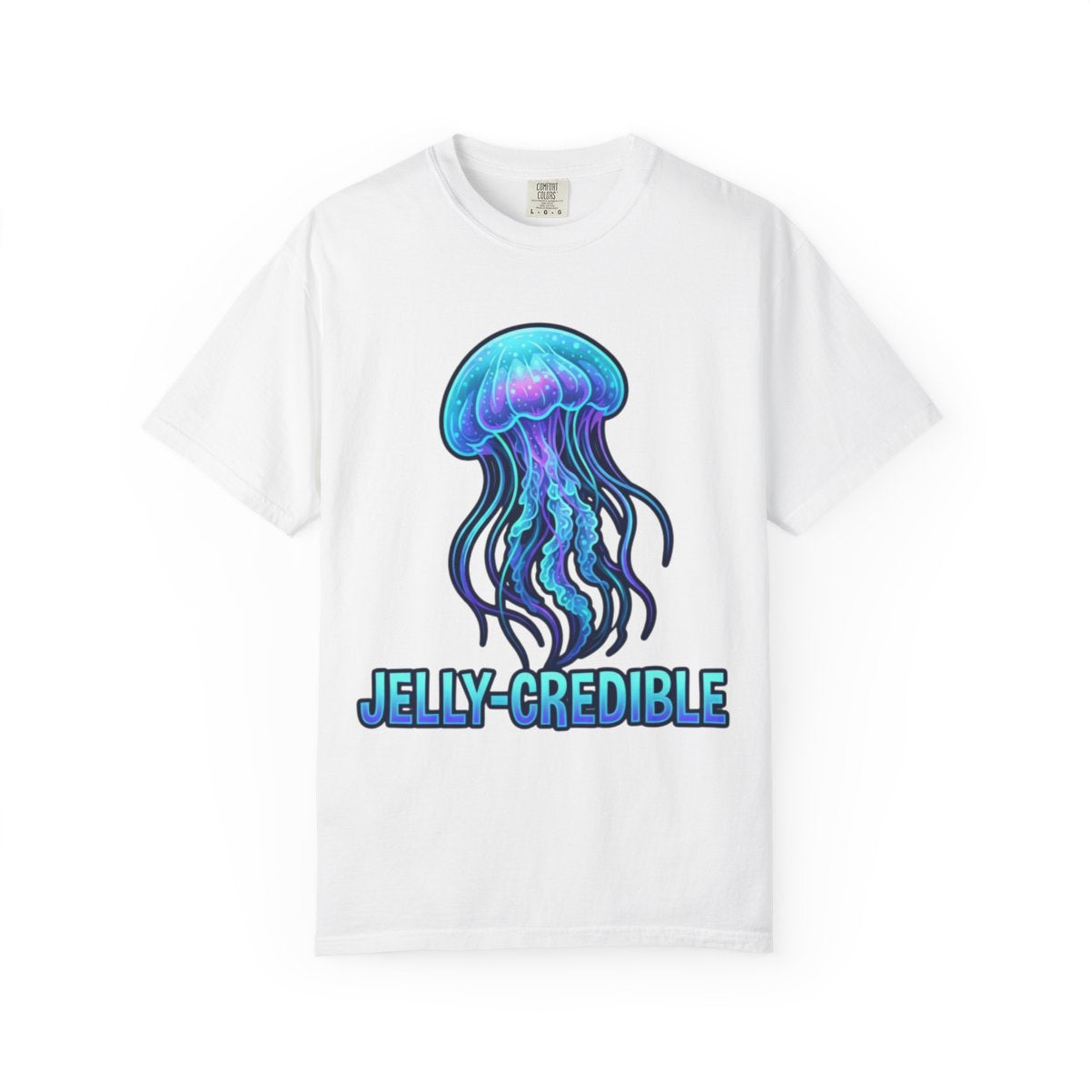 Color: White | Jelly Credible Unisex Garment-Dyed Tee