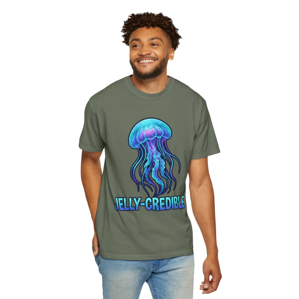 Color: Moss | Jelly Credible Unisex Garment-Dyed Tee