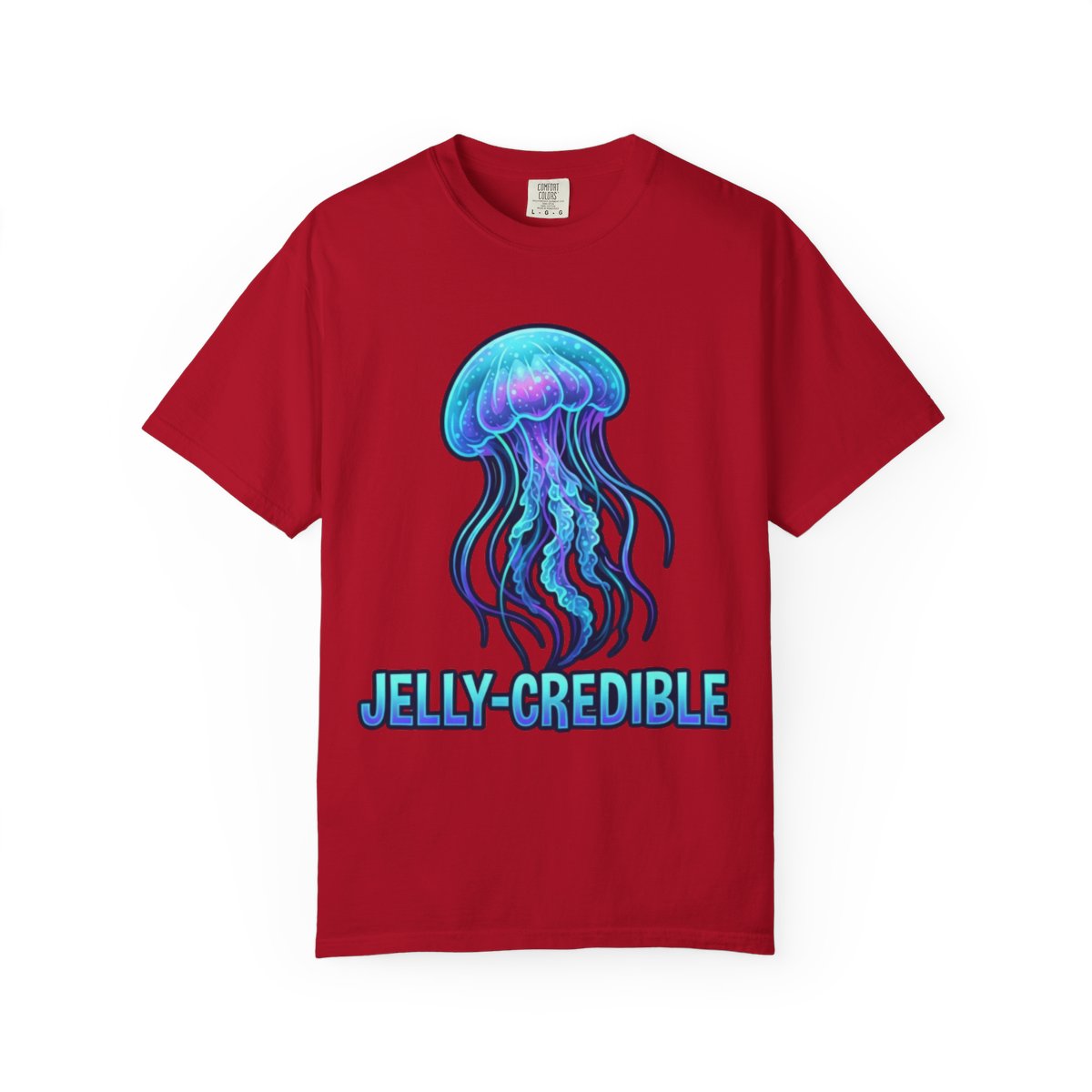 Color: Red | Jelly Credible Unisex Garment-Dyed Tee