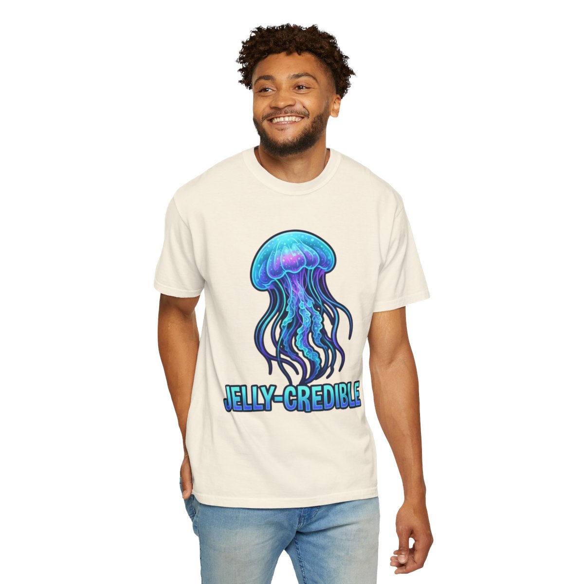 Color: Ivory | Jelly Credible Unisex Garment-Dyed Tee