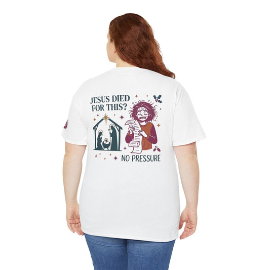 Color: White | Jesus Died For This Premium Graphic Tee