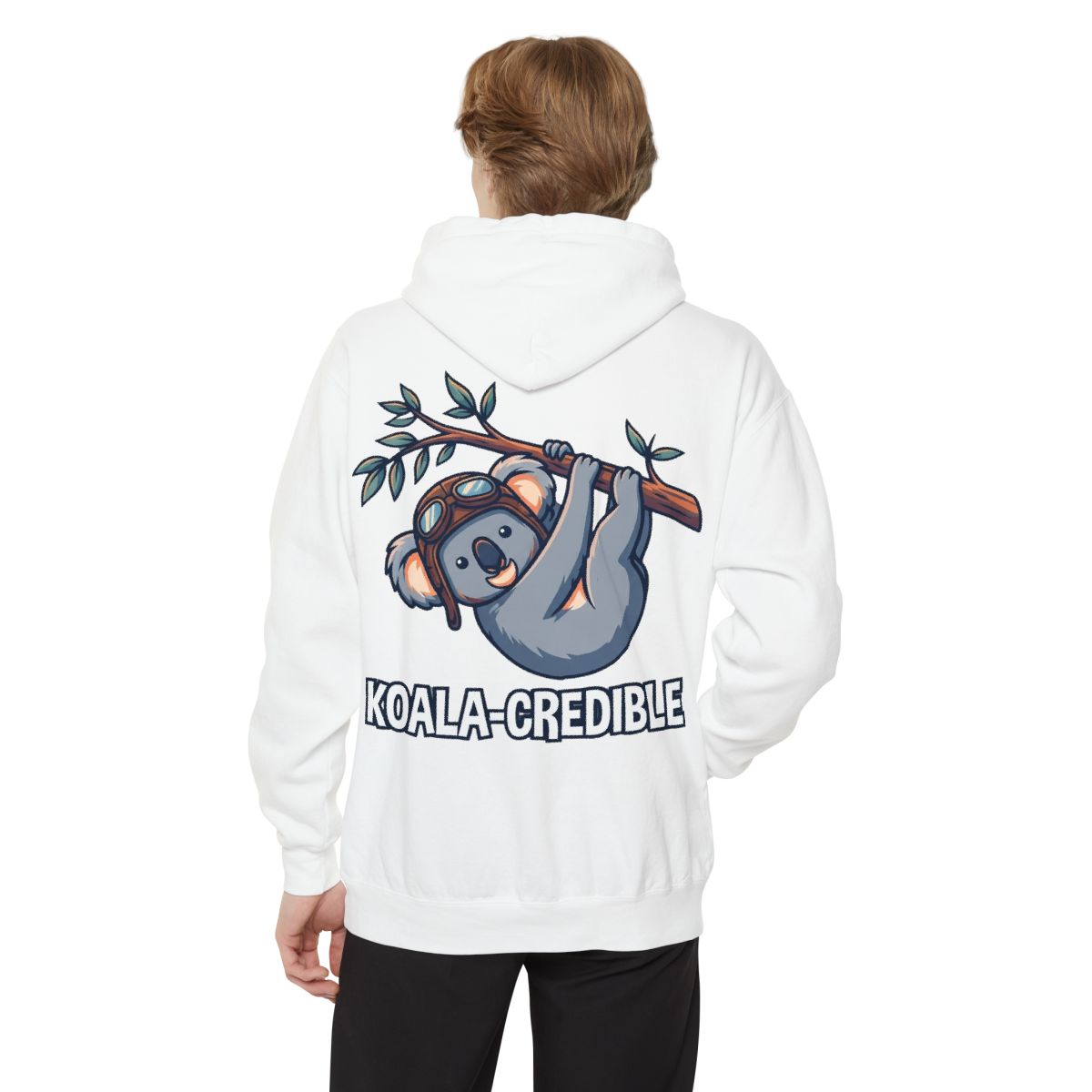 Color: White | Koala Credible Garment-Dyed Hoodie
