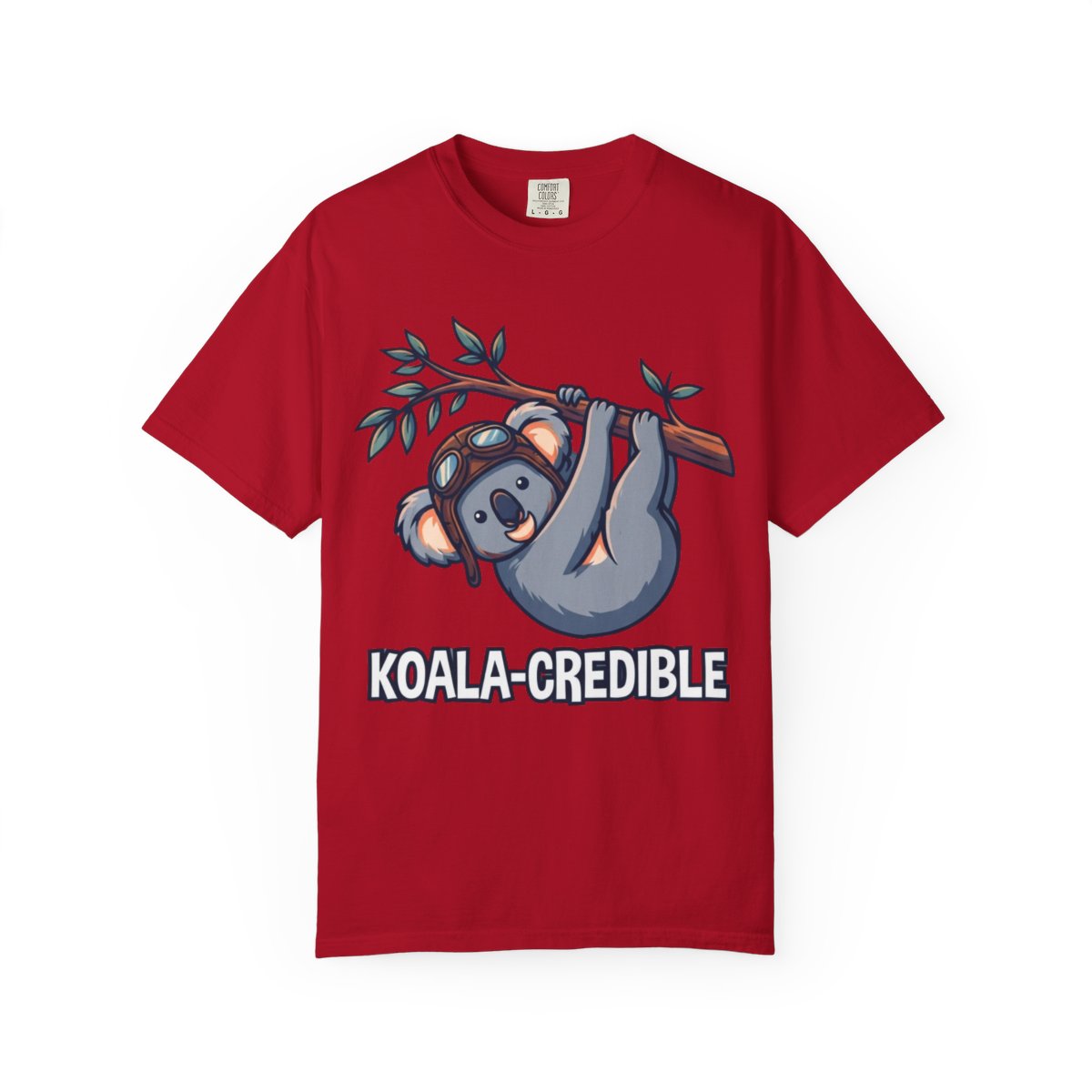 Color: Red | Koala Credible Unisex Garment-Dyed Tee