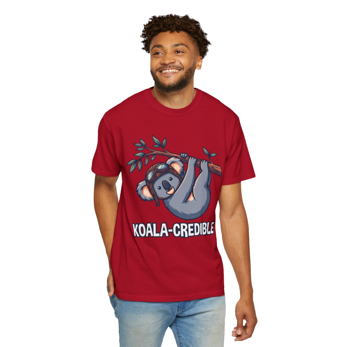 Color: Red | Koala Credible Unisex Garment-Dyed Tee