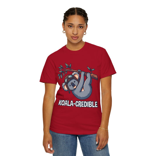 Color: Red | Koala Credible Unisex Garment-Dyed Tee