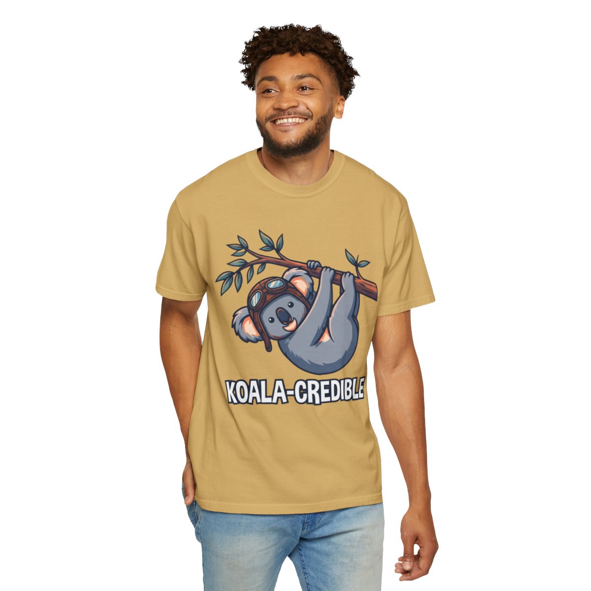 Color: Mustard | Koala Credible Unisex Garment-Dyed Tee