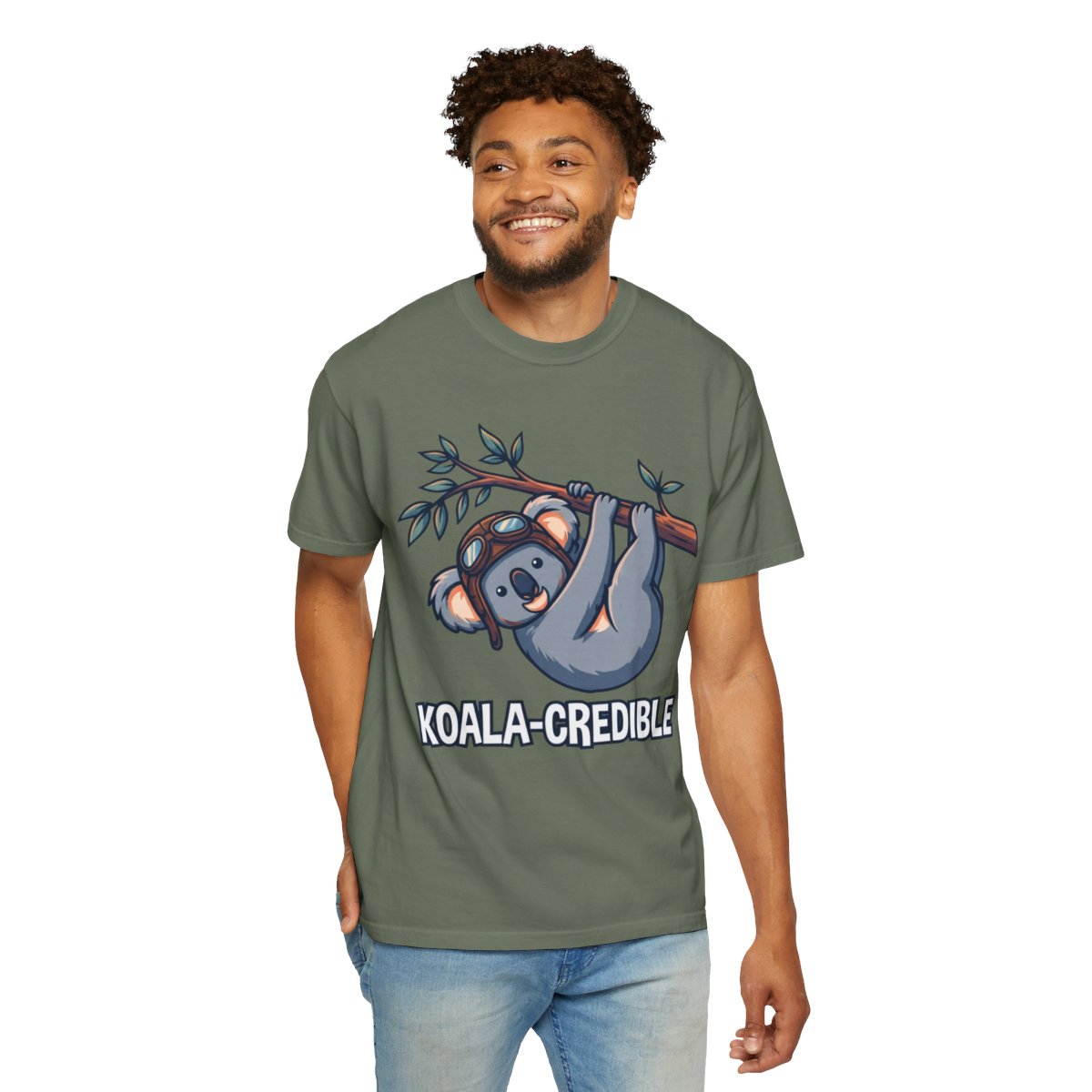 Color: Moss | Koala Credible Unisex Garment-Dyed Tee
