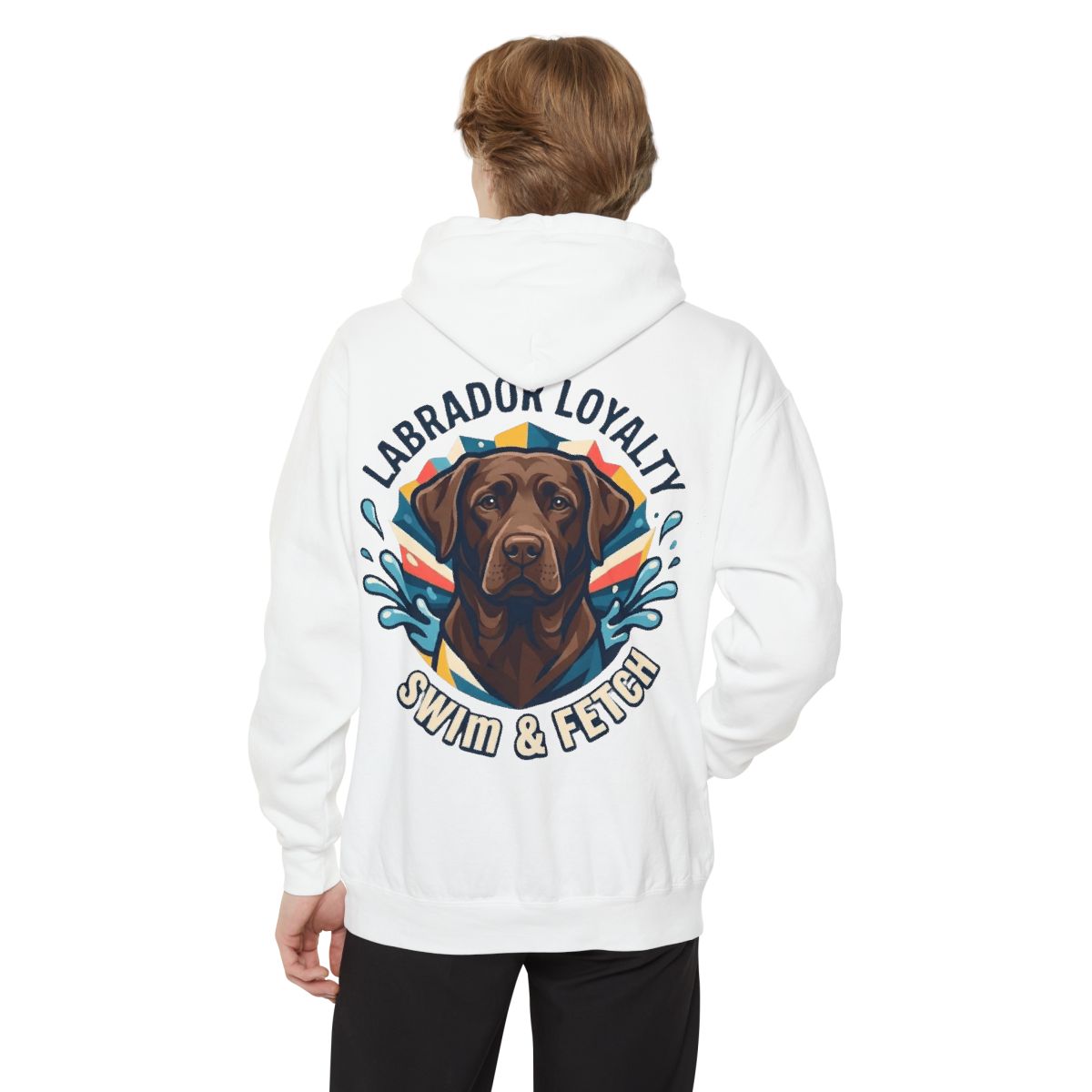 Color: White | Labrador Loyalty Swim Fetch Garment-Dyed Hoodie