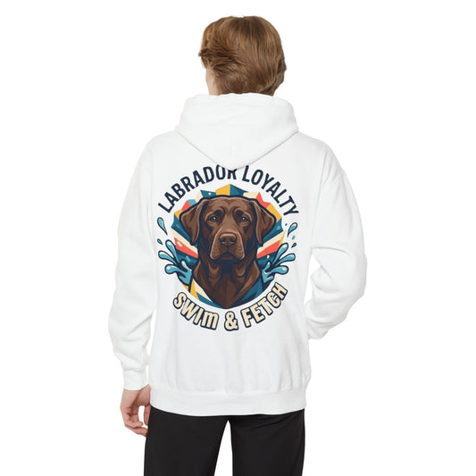 Color: White | Labrador Loyalty Swim Fetch Garment-Dyed Hoodie