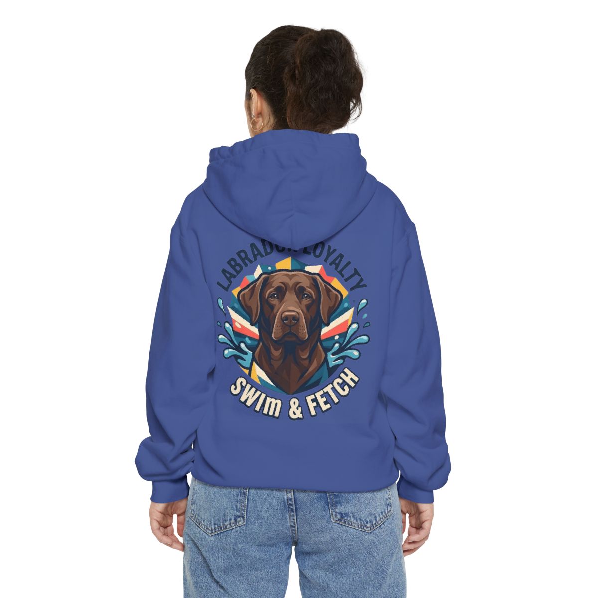 Color: Flo Blue | Labrador Loyalty Swim Fetch Garment-Dyed Hoodie