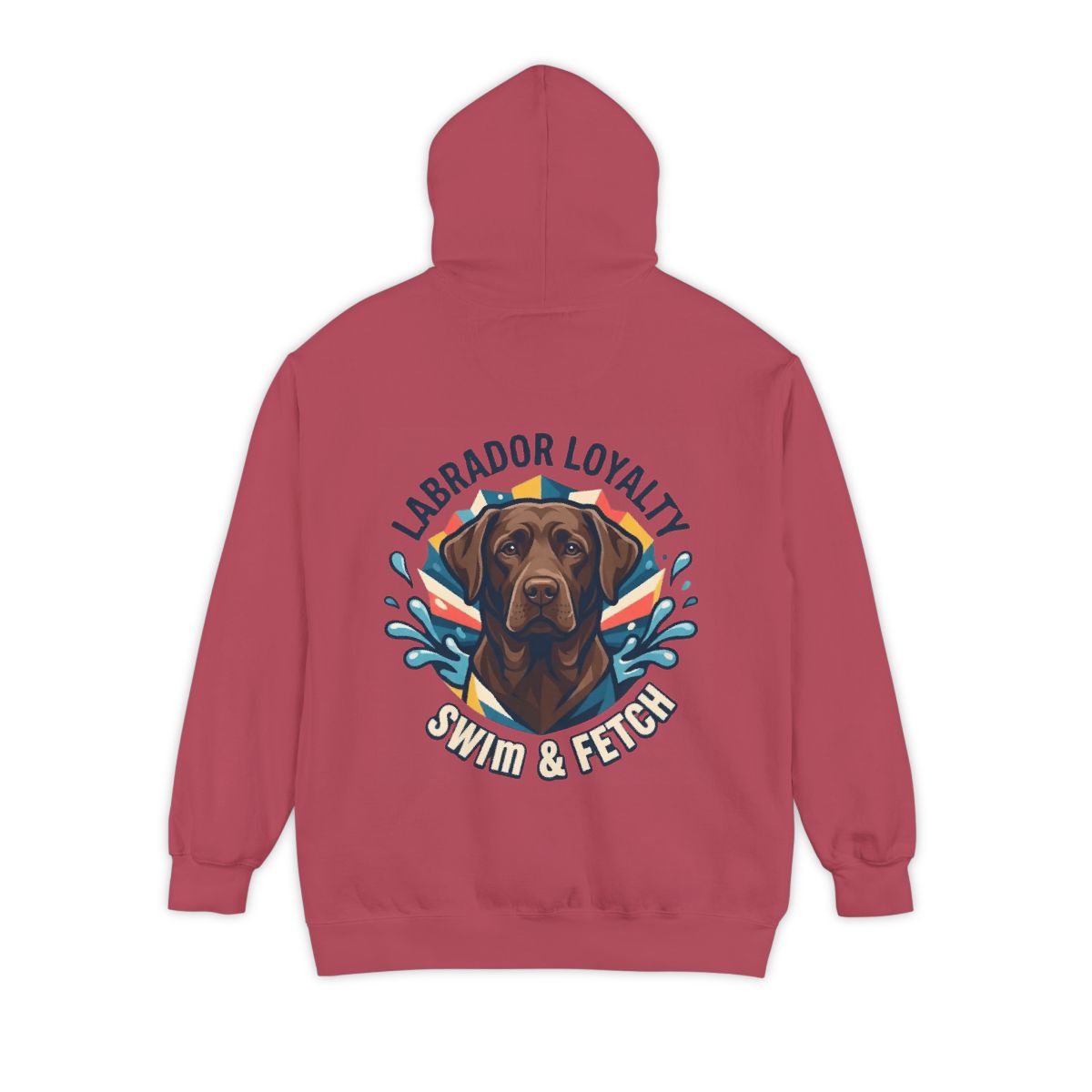 Color: Crimson | Labrador Loyalty Swim Fetch Garment-Dyed Hoodie