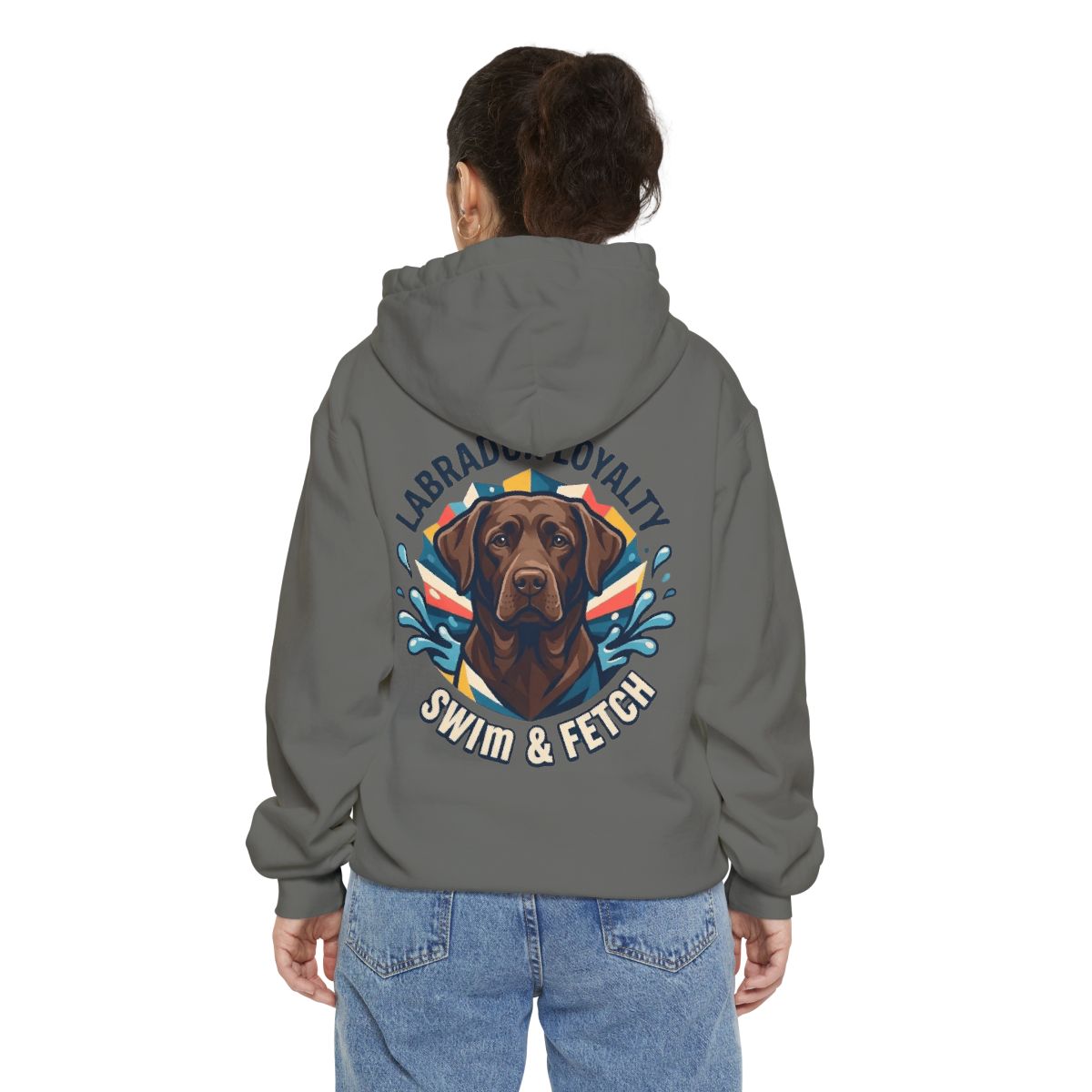 Color: Grey | Labrador Loyalty Swim Fetch Garment-Dyed Hoodie