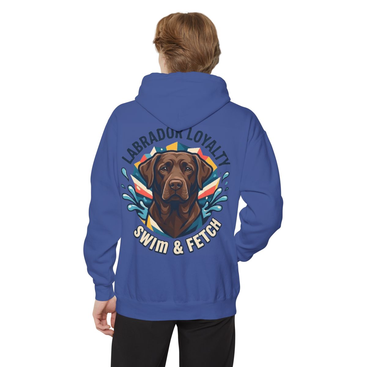Color: Flo Blue | Labrador Loyalty Swim Fetch Garment-Dyed Hoodie