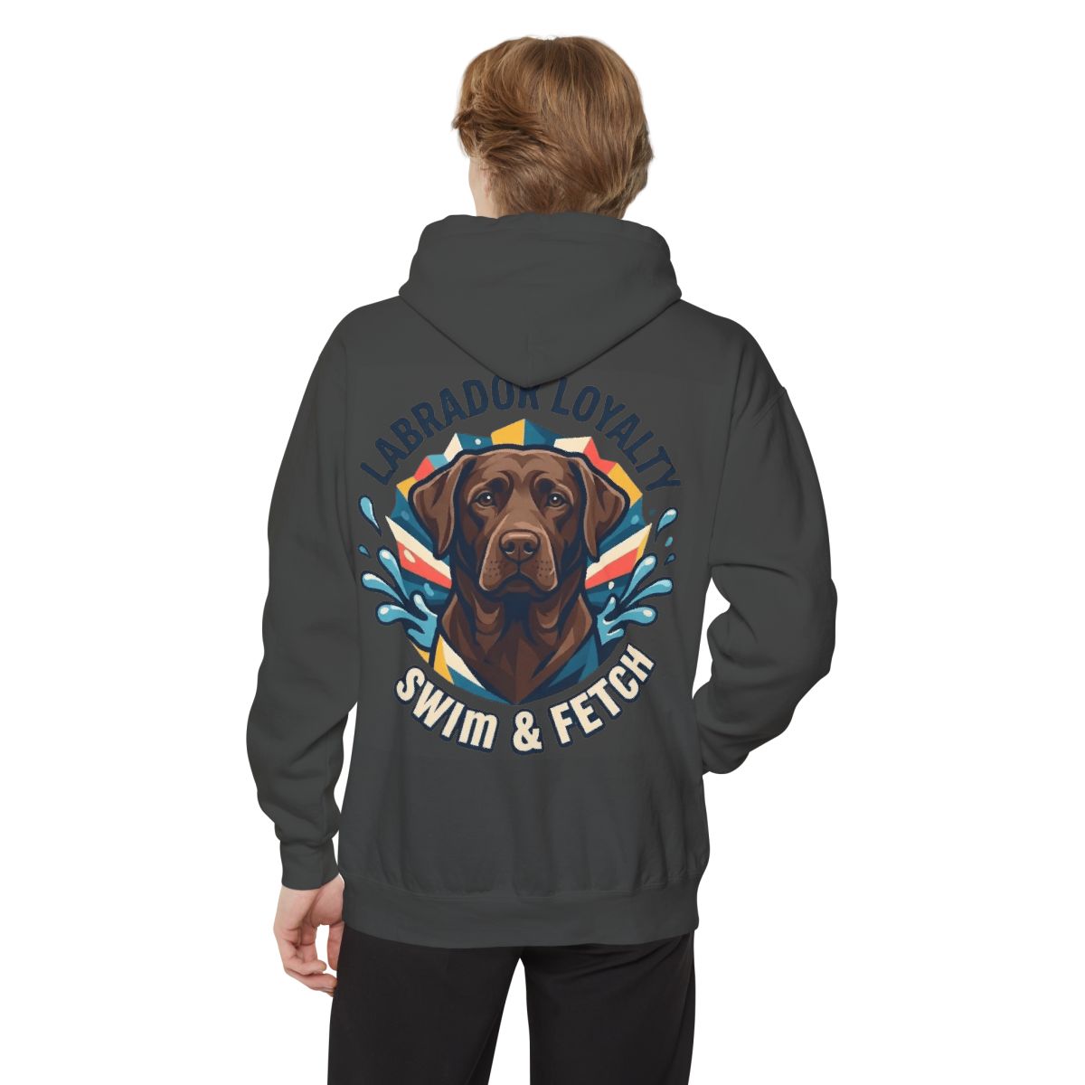 Color: Pepper | Labrador Loyalty Swim Fetch Garment-Dyed Hoodie