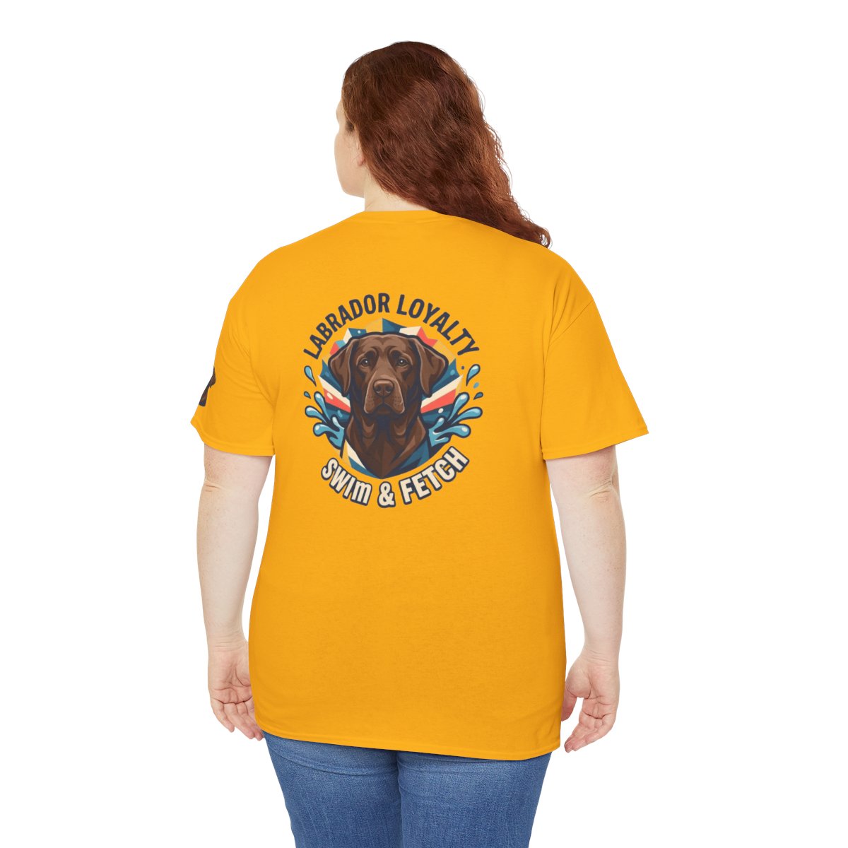 Color: Gold | Labrador Loyalty Swim Fetch Premium Graphic Tee