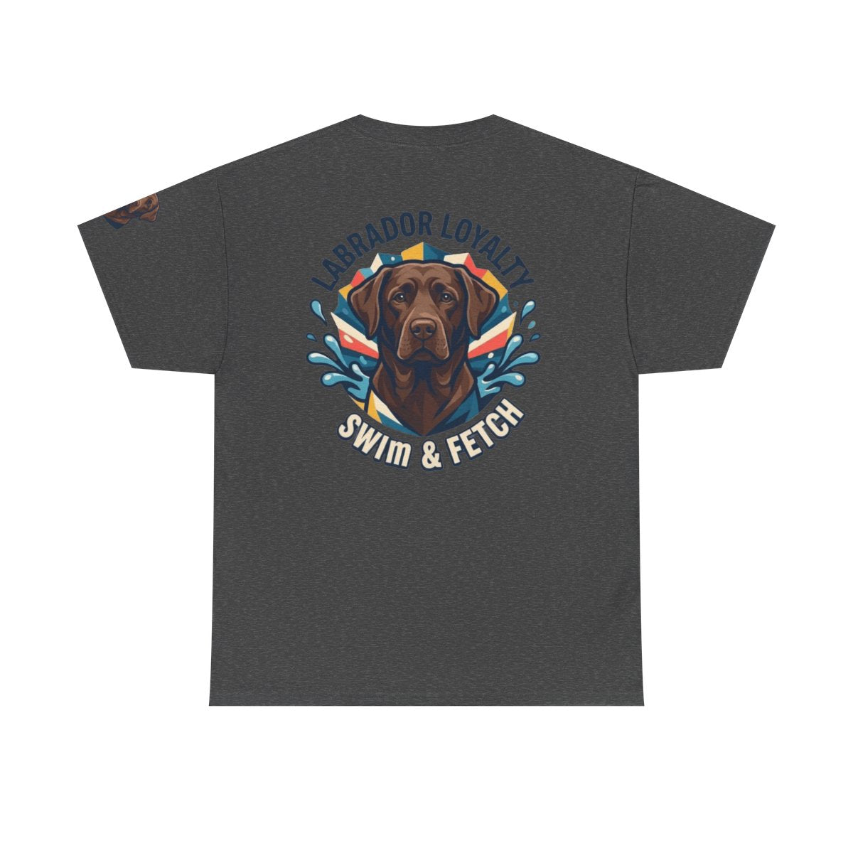 Color: Dark Heather | Labrador Loyalty Swim Fetch Premium Graphic Tee
