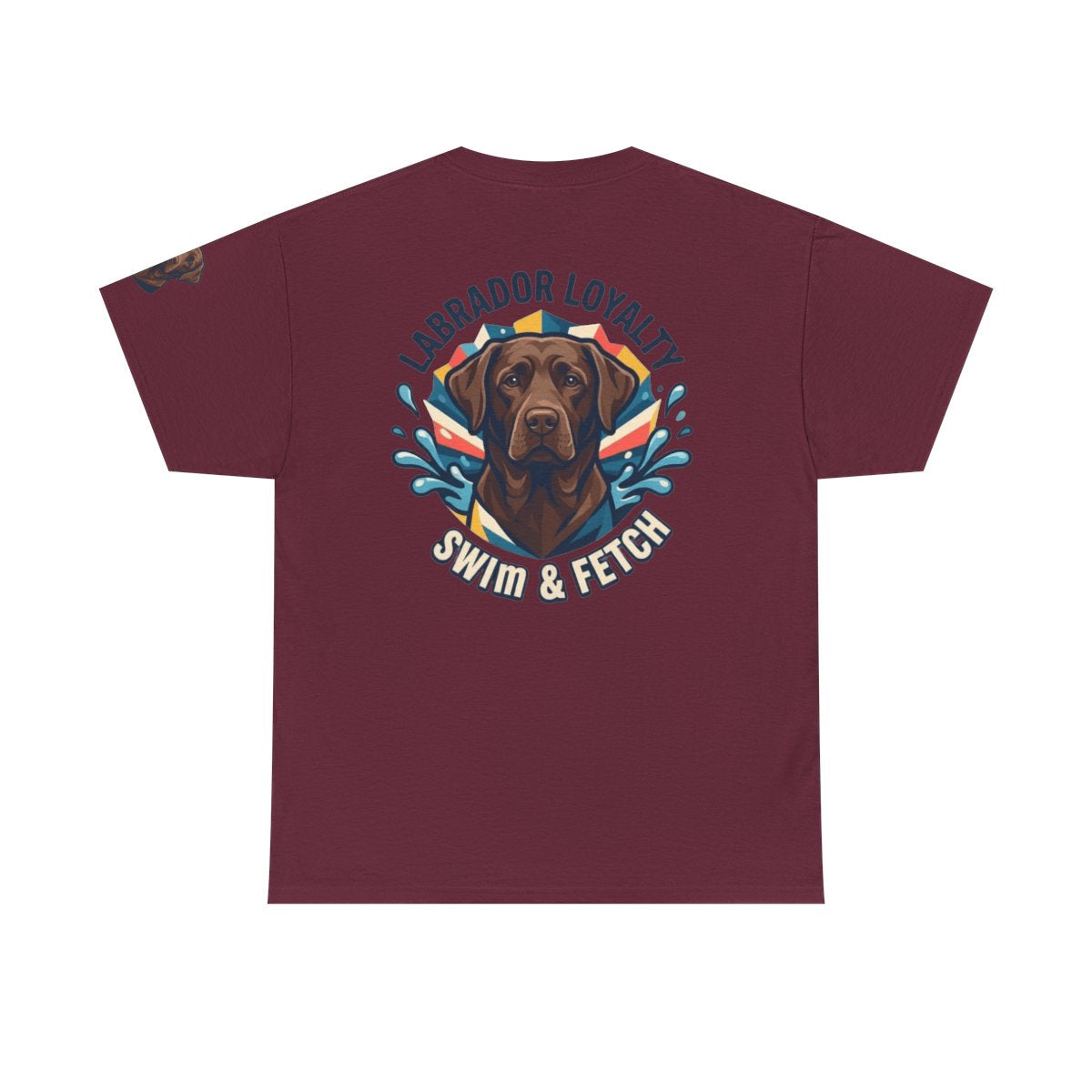 Color: Maroon | Labrador Loyalty Swim Fetch Premium Graphic Tee