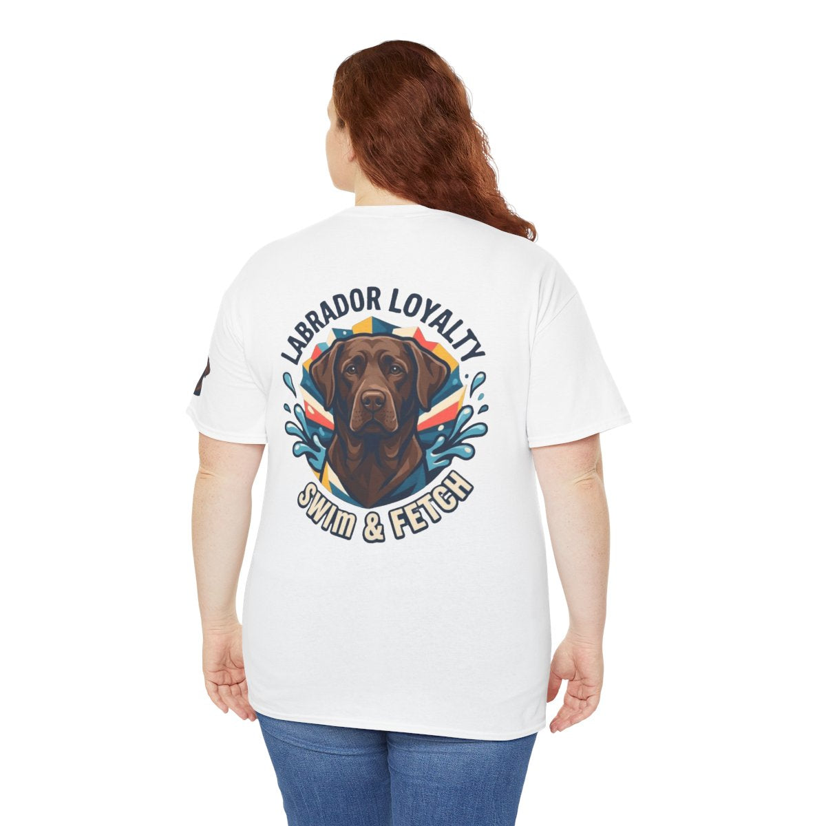 Color: White | Labrador Loyalty Swim Fetch Premium Graphic Tee